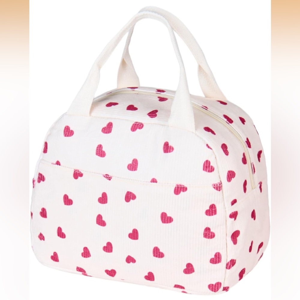 Heart Patterned Corduroy lunchbox